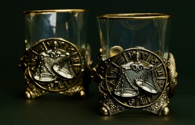 Стакан для виски Зодиак "Весы"  1 шт.  в подарочном кейсе с художественным оформлением 310 мл - фото №5