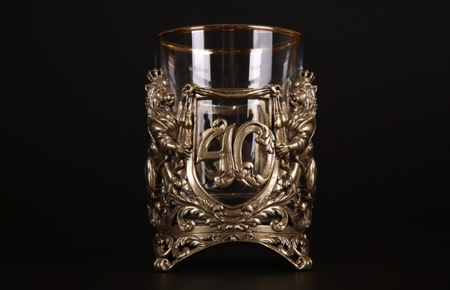 Стакан для виски "Юбилейный" (35,40,45,50,55,60,65,70 Лет) 310 мл - фото №2