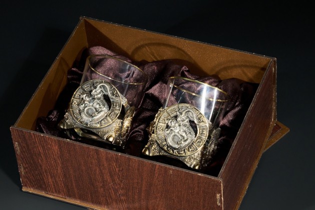 Стакан для виски Зодиак  "Козерог" 2 шт в подарочной коробке 