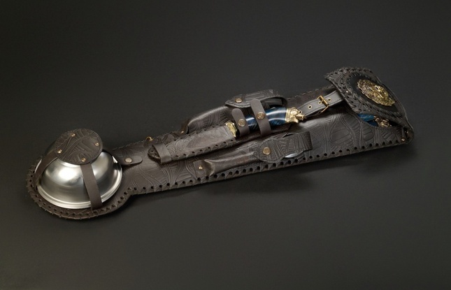 Набор для пикника « Викинг 2 Премиум » 6 шт  синяя Карельская береза - фото №2