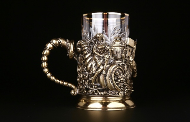 Набор подстаканников "Рог Изобилия" 2шт в подарочном футляре 250 мл - фото №5