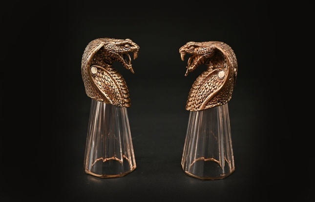 Набор лафитников "Змеи"  (6 шт.) в подарочном футляре с художественным оформлением  50 мл - фото №4