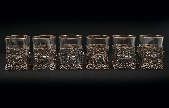 Подарочный набор стаканов для виски   Охота   6 шт. 310 мл в подарочном кейсе  с художественным оформлением - фото №3