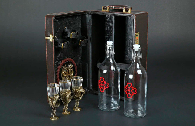 Кейс для алкоголя Арт-Мастер 7 "Рыбалка трофей" - фото №1