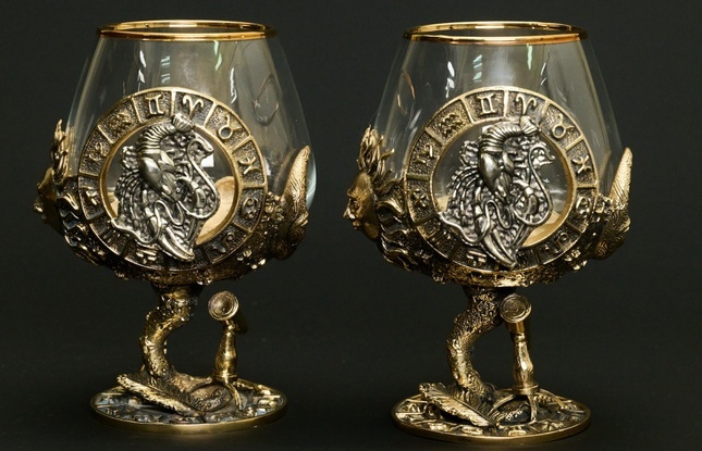 Бокал для коньяка Зодиак "Рак"  2 шт.  в подарочном футляре с художественным оформлением  430 мл - фото №3