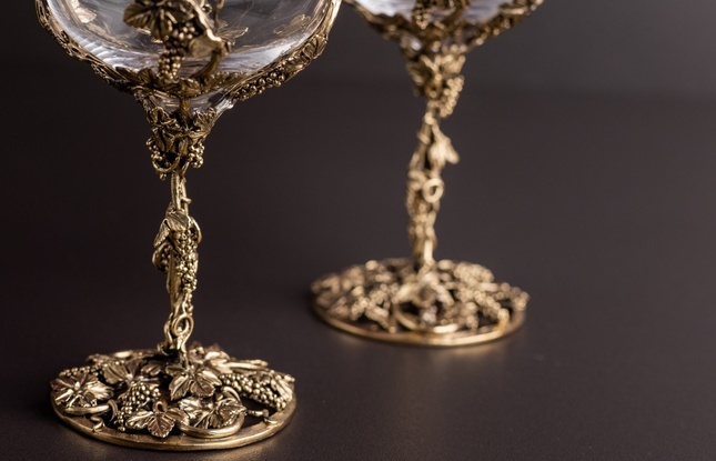 Набор бокалов для вина «Виноград» (2шт.) в подарочном футляре 450 мл - фото №5