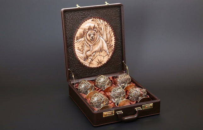 Набор бокалов  «Охота Элит»  6 шт. в подарочном кейсе с художественным оформлением  430 мл - фото №4