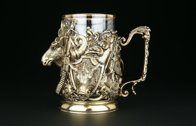 Набор подстаканников "Трофейный" 2шт в подарочном футляре 250 мл - фото №11