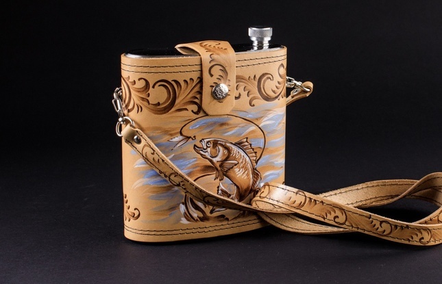 Фляжка 1000 мл. с ремнем - фото №3