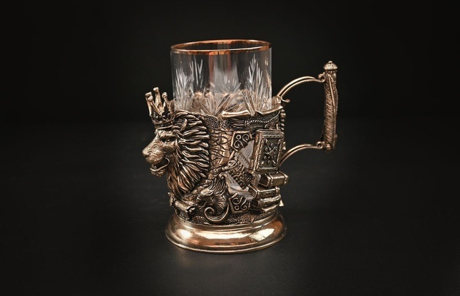 Подстаканник "Мудрому руководителю" 1 шт  в подарочном футляре  250 мл - фото №1