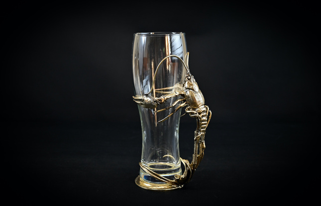 Набор пивных бокалов «Рак» 4 шт.  в подарочном футляре с художественным оформлением - фото №9