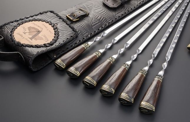 Набор шампуров в чехле " V " Лимитированная серия. - фото №1