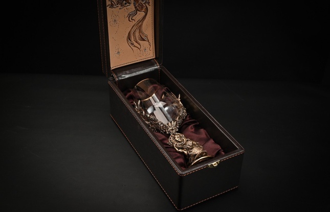 Бокал для вина "Гороскоп Рыбы"  1 шт.  в подарочном футляре с художественным оформлением  430 мл - фото №1