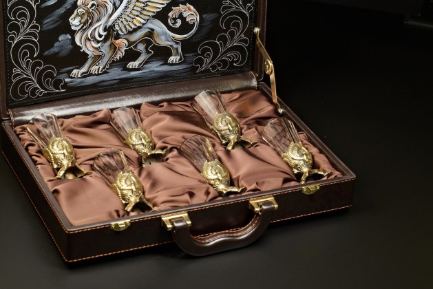 Набор рюмок-лафитников «Классика»  6 шт в подарочном футляре