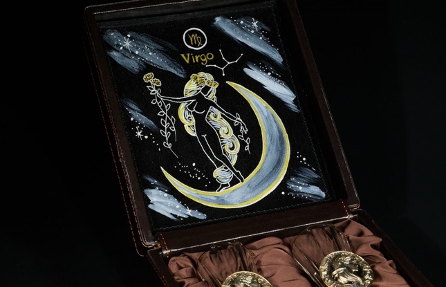 Набор лафитников для водки «Знаки Зодиака Дева» (2 шт.) в подарочном футляре c художественным оформлением 50 мл - фото №2