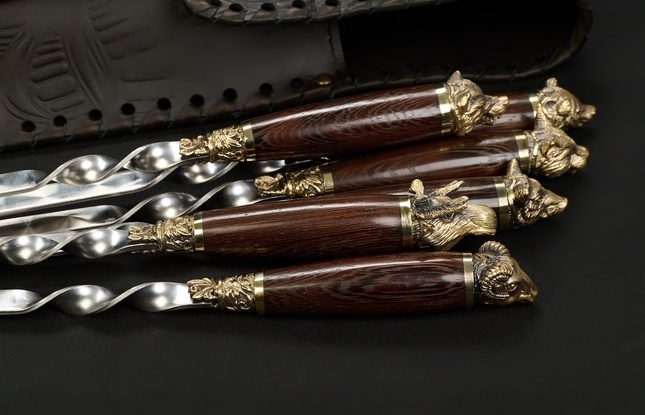 Набор шампуров в чехле "Кочевник 3 Звери Лесные" - фото №3