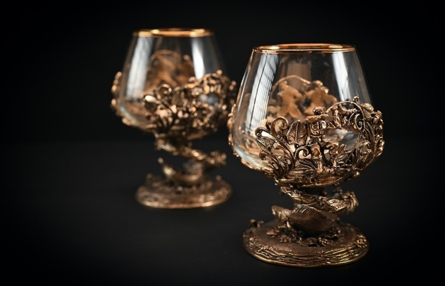 Бокал для коньяка "Рыбалка Элит "  4 шт. в подарочном футляре с художественным оформлением  430 мл - фото №6