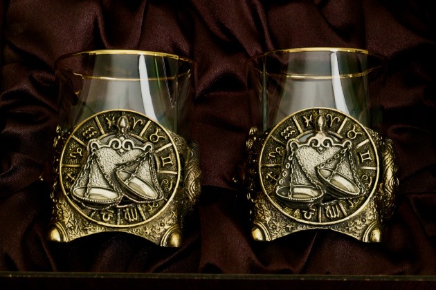 Стакан для виски Зодиак «Весы» 430 мл 2 шт в подарочной коробке 