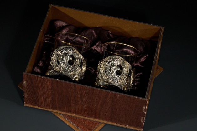 Стакан для виски Зодиак  "Водолей" 2 штуки в подарочной коробке