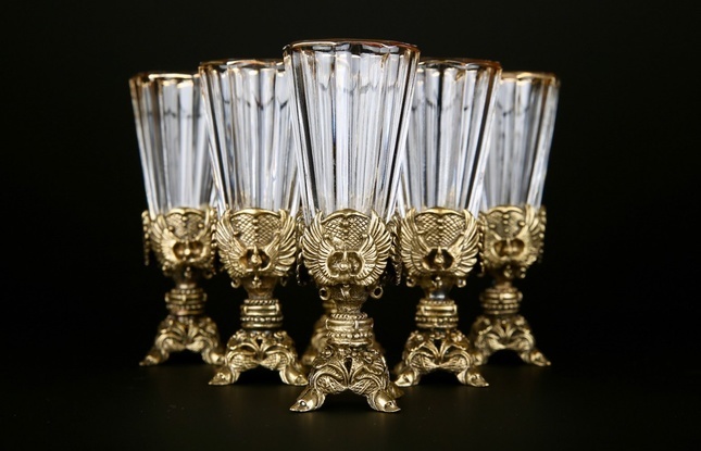 Набор рюмок-лафитников «Классика» (6 шт.) в подарочном футляре  с художественным оформлением  50 мл - фото №1