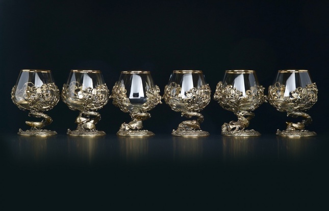 Бокал для коньяка "Рыбалка Элит " 6 шт.   в подарочном кейсе 430 мл - фото №3