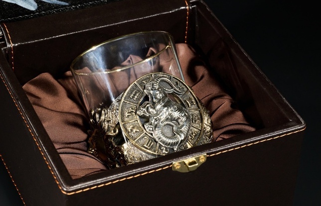 Стакан для виски Зодиак  "Козерог"  1 шт.  в подарочном кейсе с художественным оформлением 310 мл - фото №3