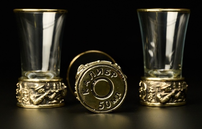 Набор стопок для текилы  "Охота на медведя" - фото №3