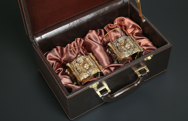 Подарочный набор стаканов для виски «Мудрому руководителю» 310 мл - фото №2