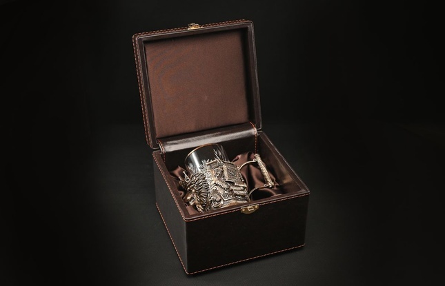 Подстаканник "Мудрому руководителю" 1 шт  в подарочном футляре  250 мл - фото №6