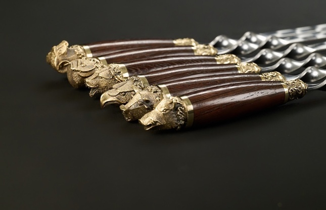 Шампуры ручной работы  «Звери Каменные» - фото №1