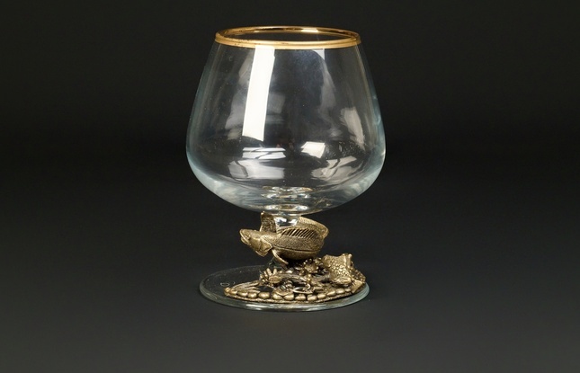 Бокал для коньяка "Рыбалка" эконом 430 мл - фото №2