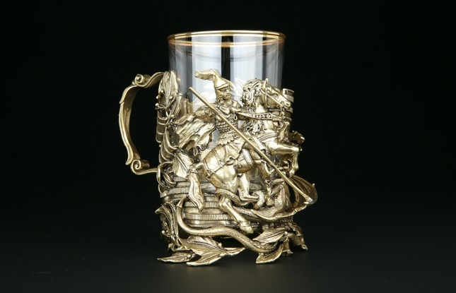 Подстаканник «Георгий Победоносец» 250 мл - фото №1