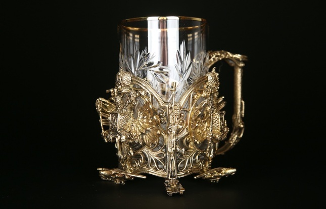 Подстаканник "Герб России"  250 мл - фото №1