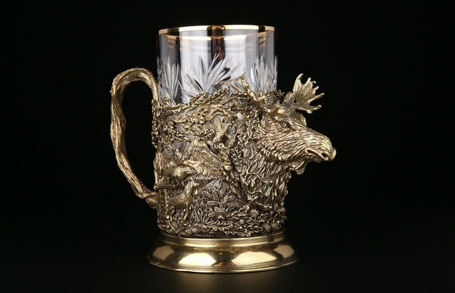 Набор подстаканников «Русский Лес»  2шт в подарочном футляре  250 мл - фото №3