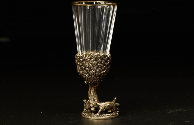 Набор лафитников «Русский Лес " 3 шт в подарочном футляре с художественным оформлением  50 мл - фото №4