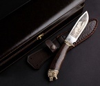 Подарочный туристический нож «Беркут» сталь 65Х13 в футляре - фото №3