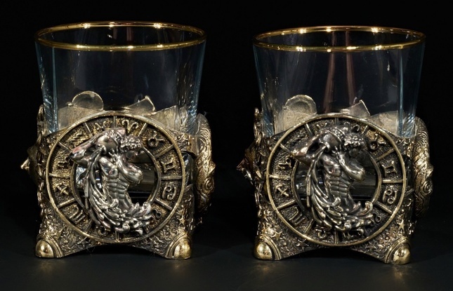 Стакан для виски Зодиак  "Водолей"  1 шт.  в подарочном кейсе с художественным оформлением 310 мл - фото №4