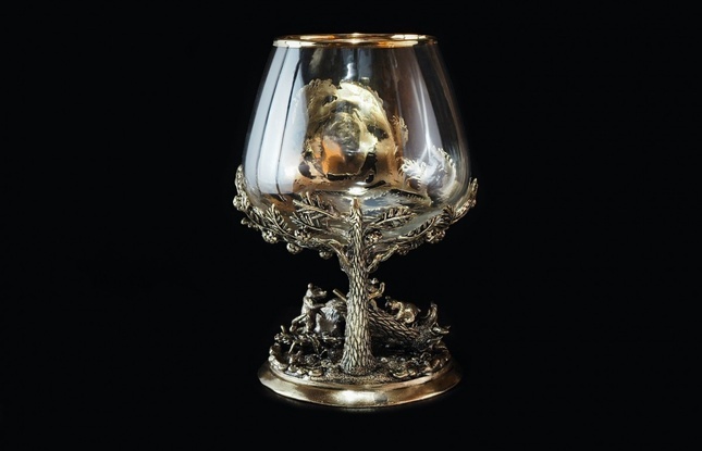 Бокал для коньяка "Утро в сосновом бору" 430 мл - фото №2