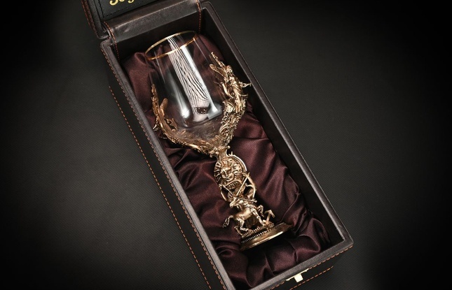 Бокал для вина "Гороскоп Стрелец"  1 шт.  в подарочном футляре с художественным оформлением  430 мл - фото №2