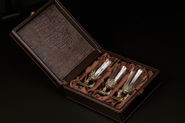 Набор лафитников «Имперский»  3 шт  в подарочном футляре 