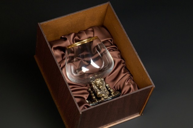 Бокал для коньяка «Лев VIP» эконом  430 мл 1 шт в подарочной коробке