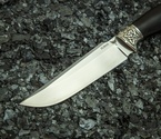 Нож «Скорпион 2» (elmax, мореный граб, литье мельхиор 1) - фото №5