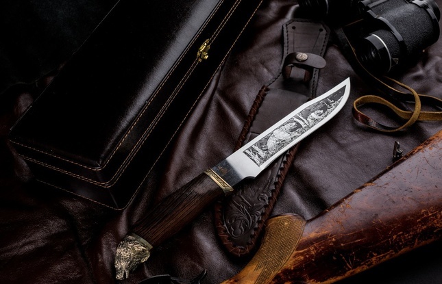 Подарочный туристический нож «Ферзь» сталь 65Х13 в футляре