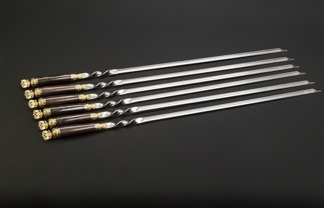 Набор шампуров в футляре «Презент 6 Державный» - фото №8