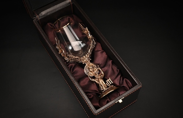 Бокал для вина "Гороскоп Дева"  1 шт.  в подарочном футляре с художественным оформлением  430 мл - фото №2