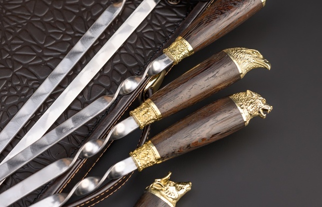 Набор шампуров в футляре «Презент 7 Медведь» - фото №4