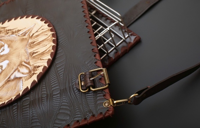 Решетка гриль "Волк кельтский узор" - фото №5