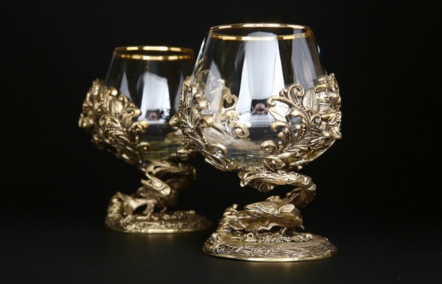 Бокал для коньяка "Рыбалка Элит "  2 шт. в подарочном футляре с художественным оформлением  430 мл - фото №3