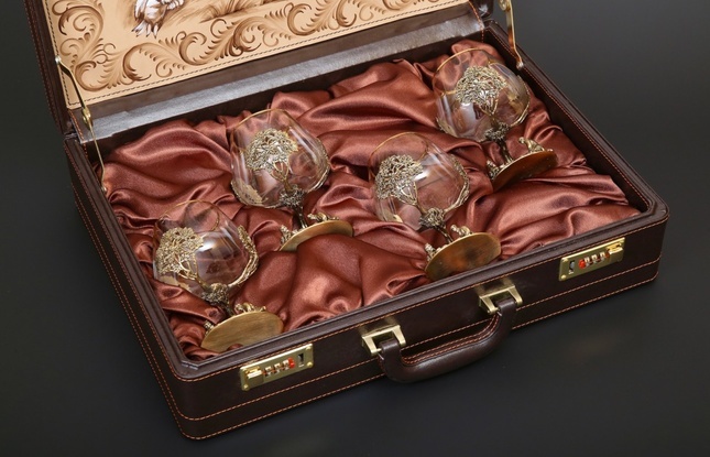 Бокал для коньяка "Охота" Лось  430 мл - фото №8