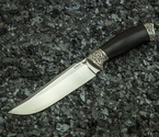Нож «Скорпион 2» (elmax, мореный граб, литье мельхиор 1) - фото №2